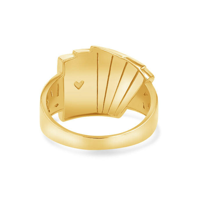 14K Gold Royal Flush Ring