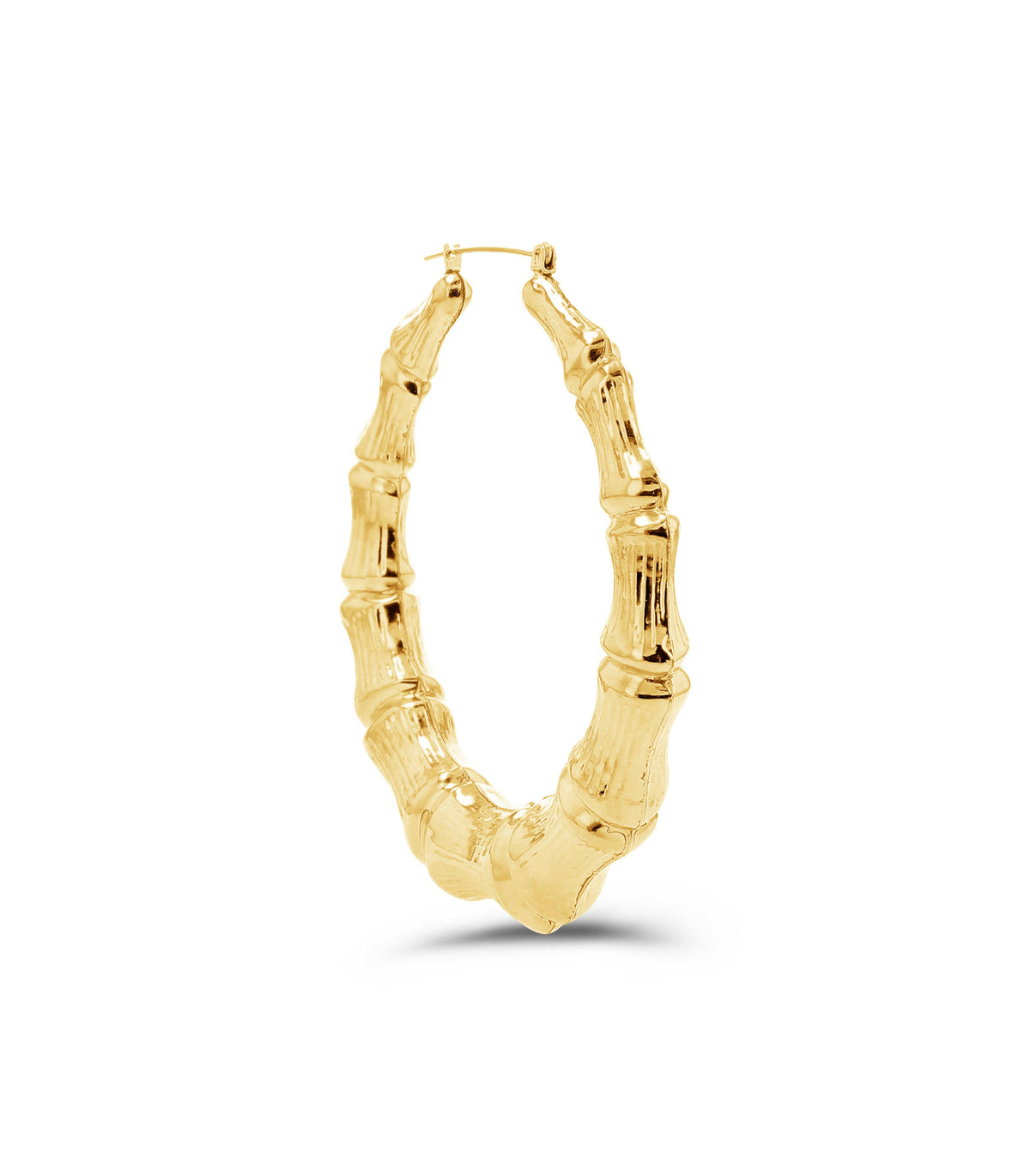 10K Gold XXL Bamboo Hoops