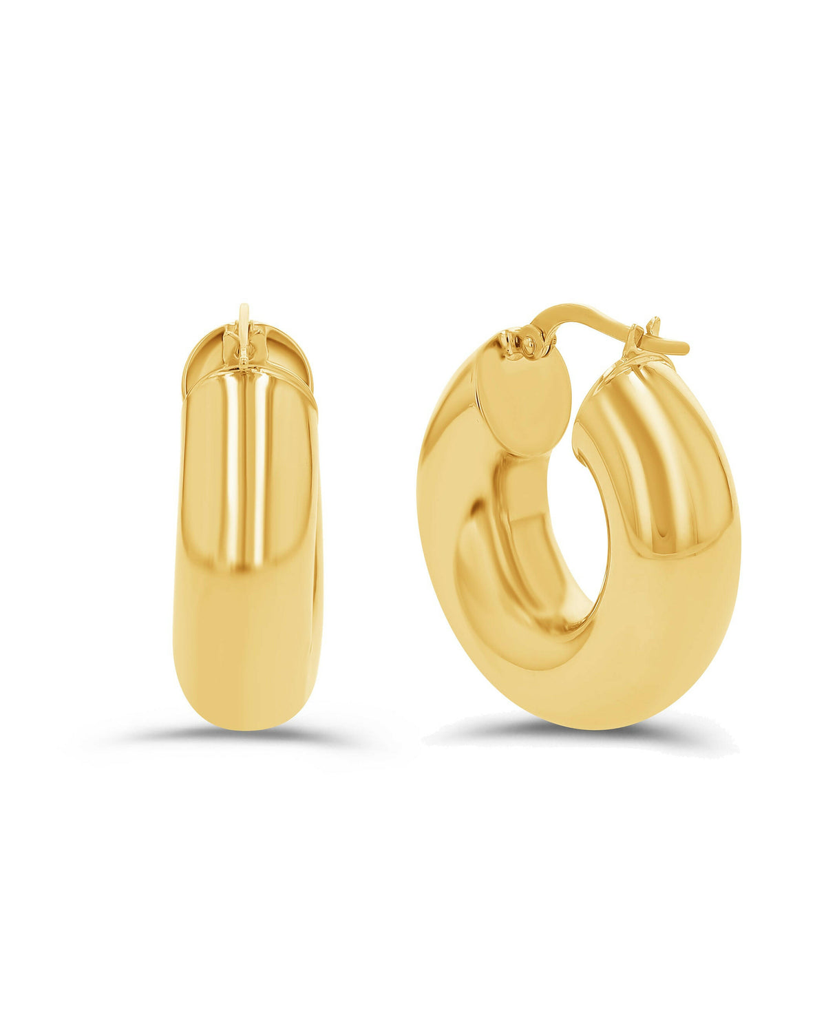 Chunky High Polish Hoop Earrings