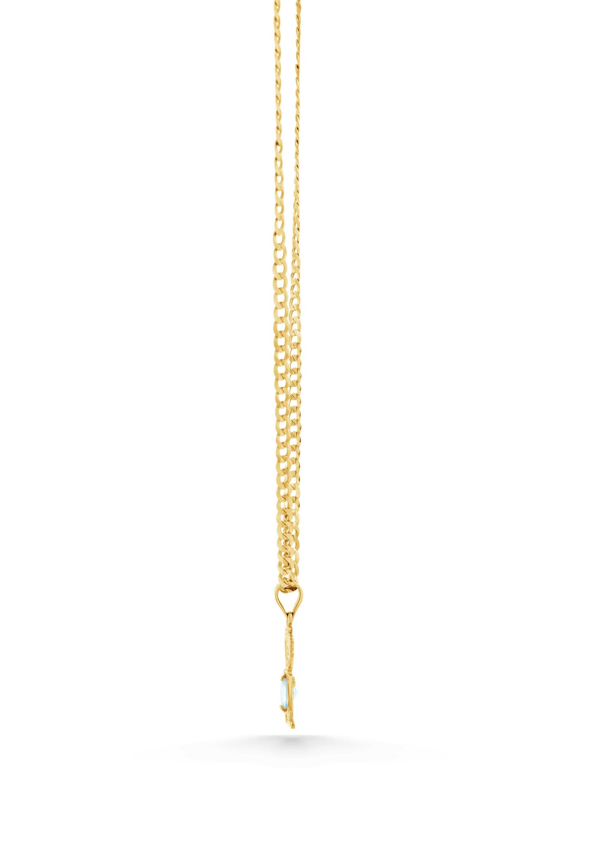 14K Gold Mother's Son Birthstone Pendant