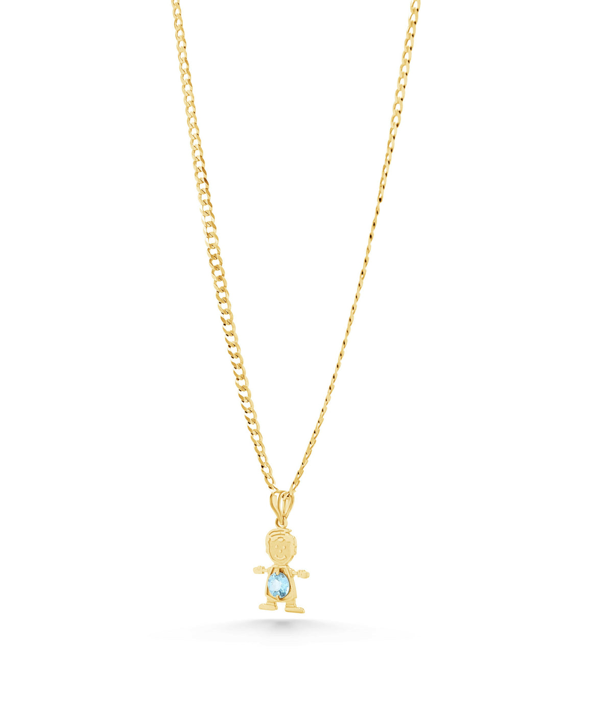 14K Gold Mother's Son Birthstone Pendant