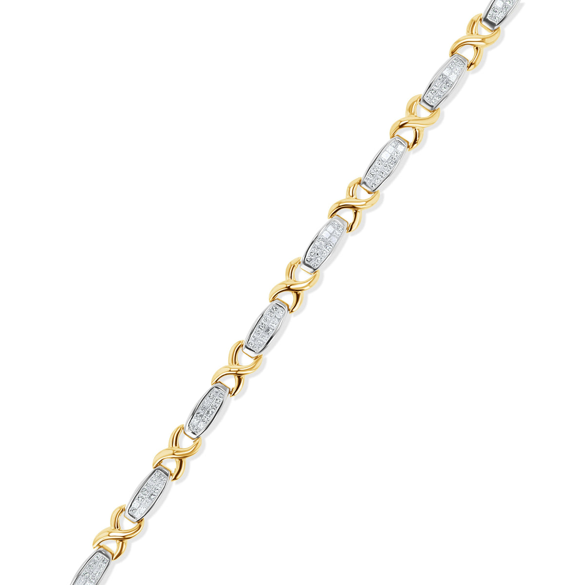 Pulsera de tenis con eslabones de ilusión infinita (6 mm)