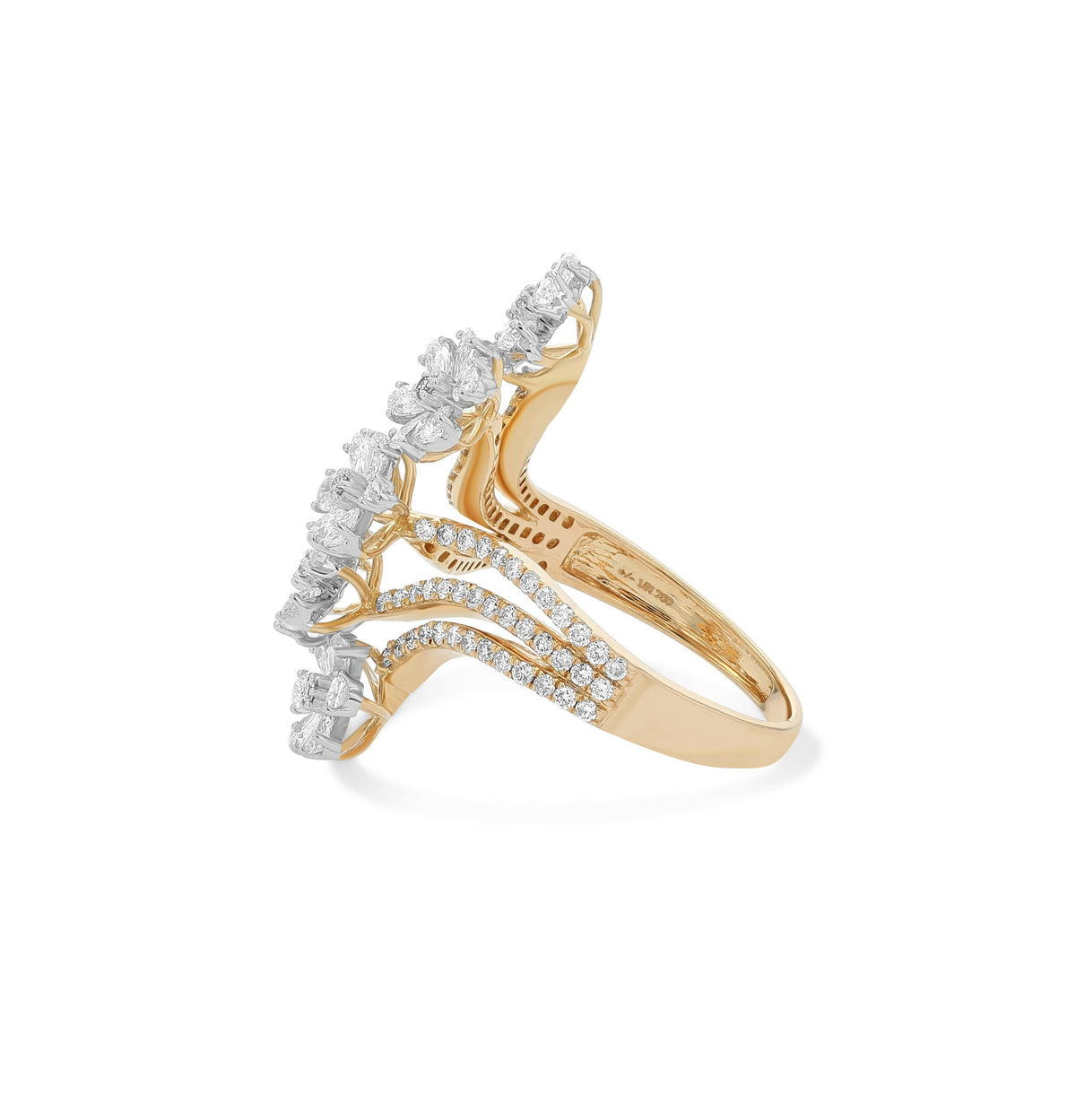 Flower Diamond Cocktail Ring - 1.85 CTW