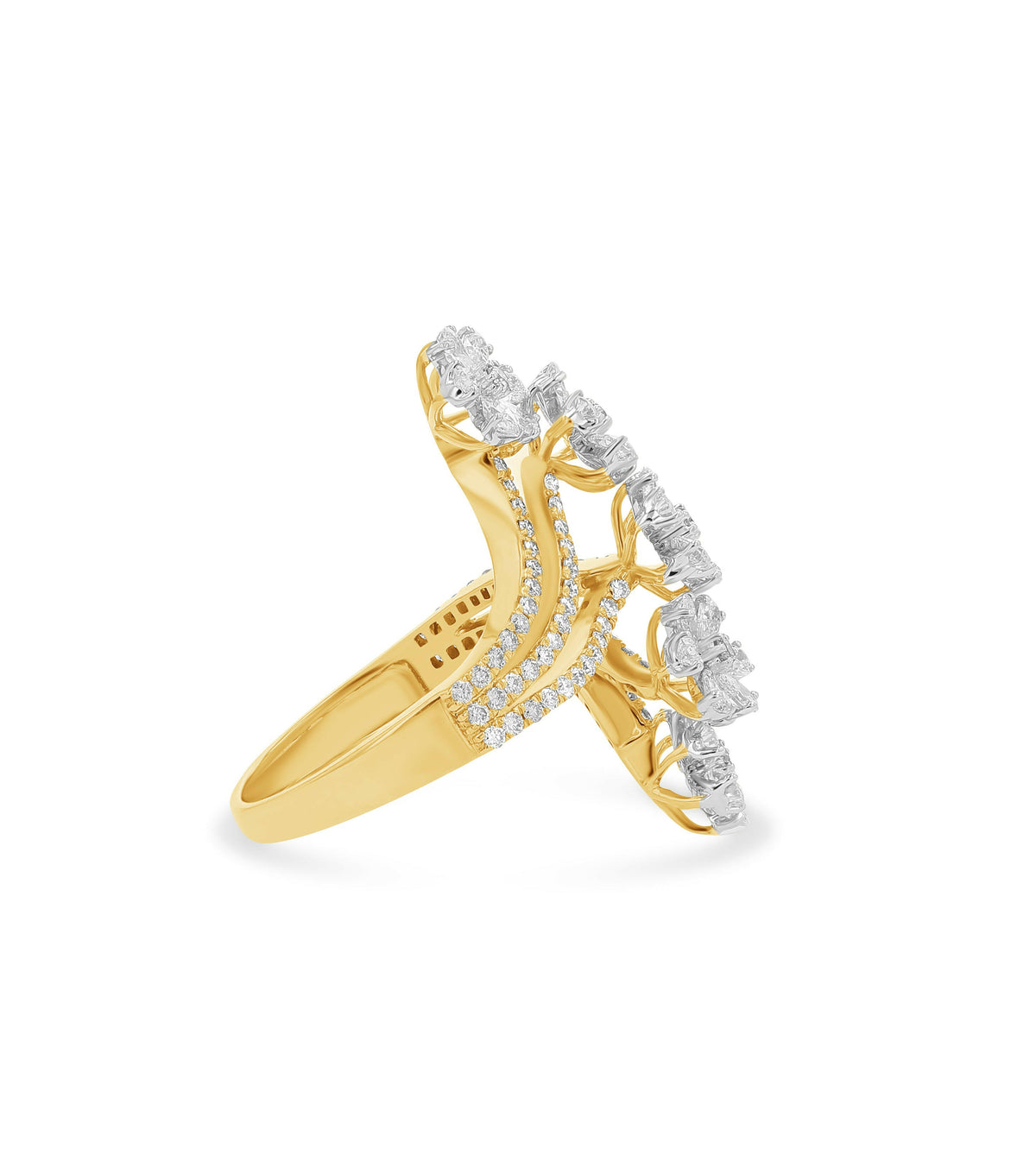 Flower Diamond Cocktail Ring - 1.85 CTW