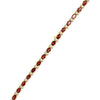 Pulsera de tenis de granate ovalado de 4,5 mm