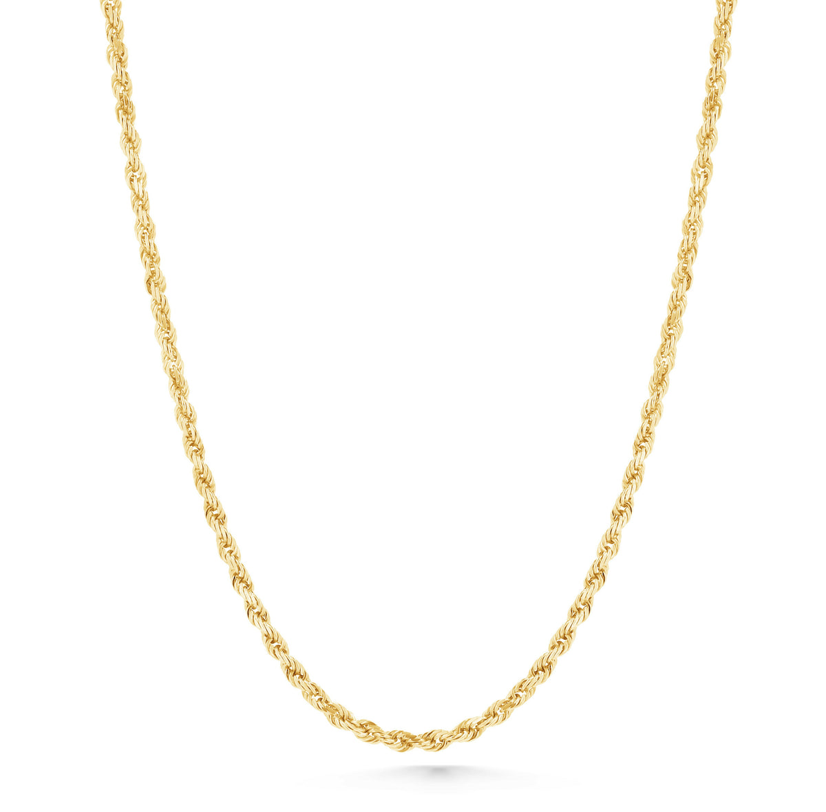 14K Solid Gold Rope Chain - 2mm