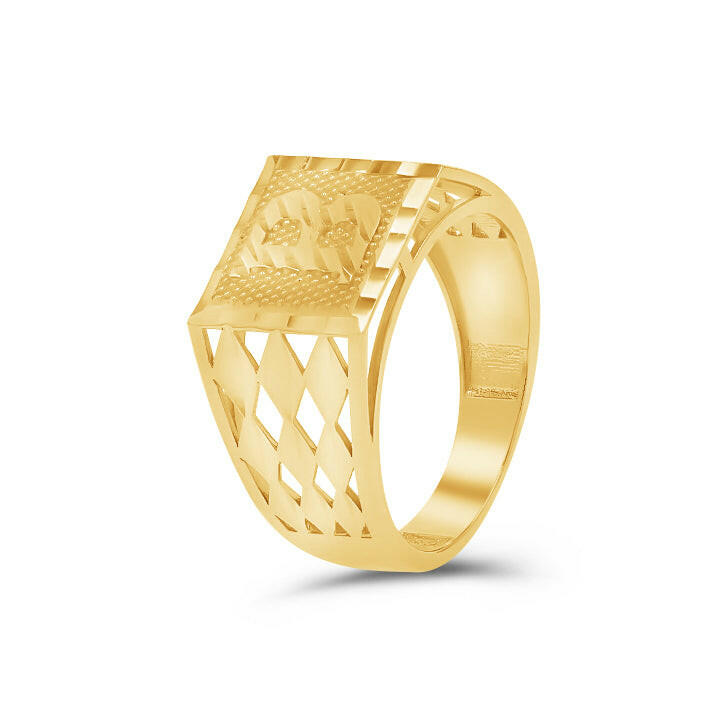 14K Gold Initial Signet Ring