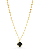 Charm de trébol de ónix