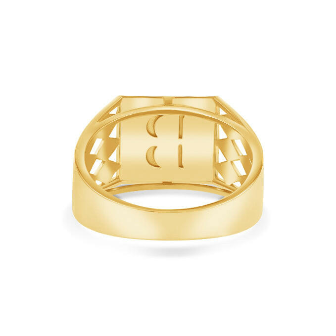14K Gold Initial Signet Ring