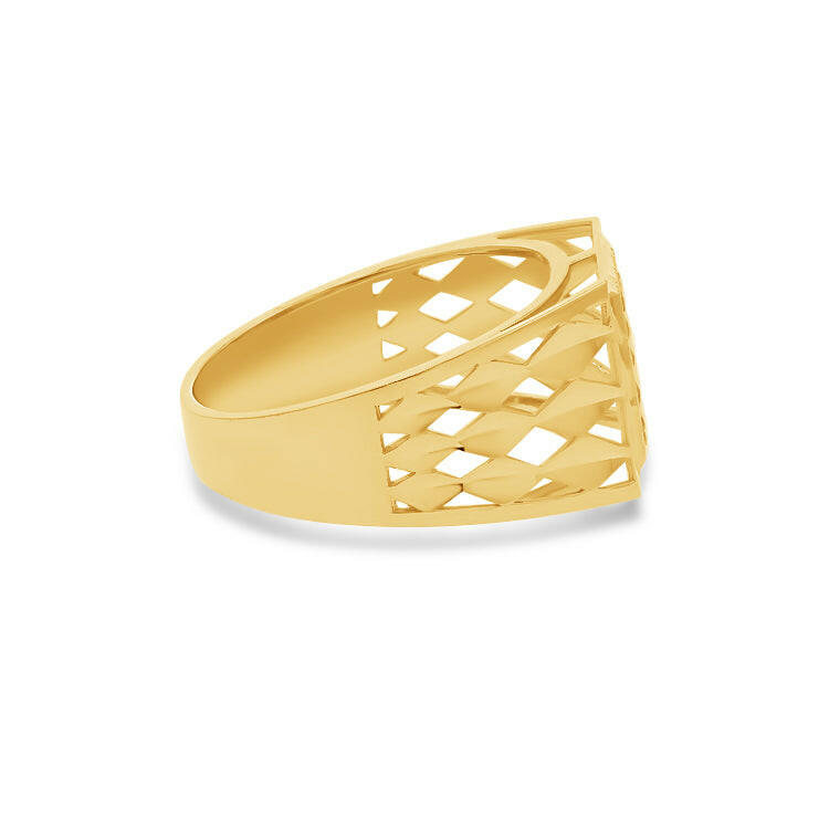 14K Gold Initial Signet Ring