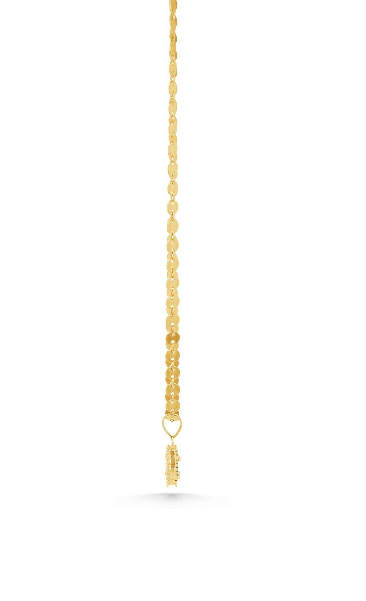 14K Gold Small Green Clover Charm