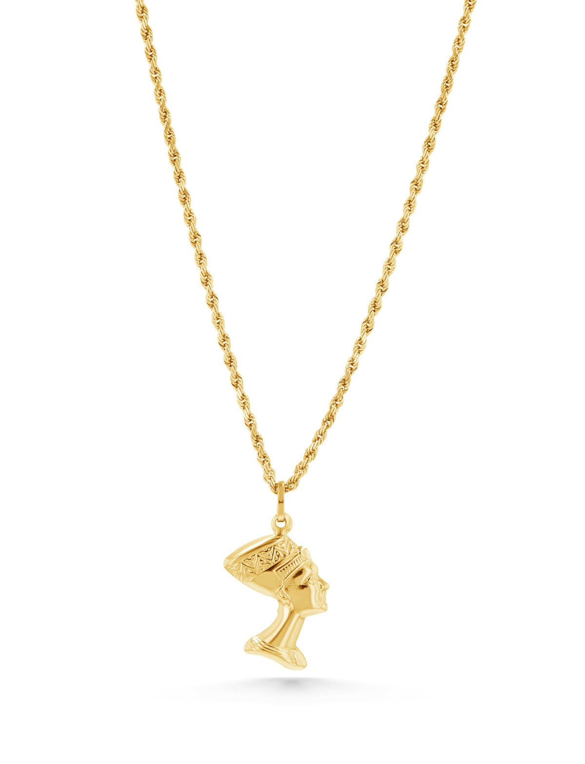 10K Gold Queen Nefertiti Pendant