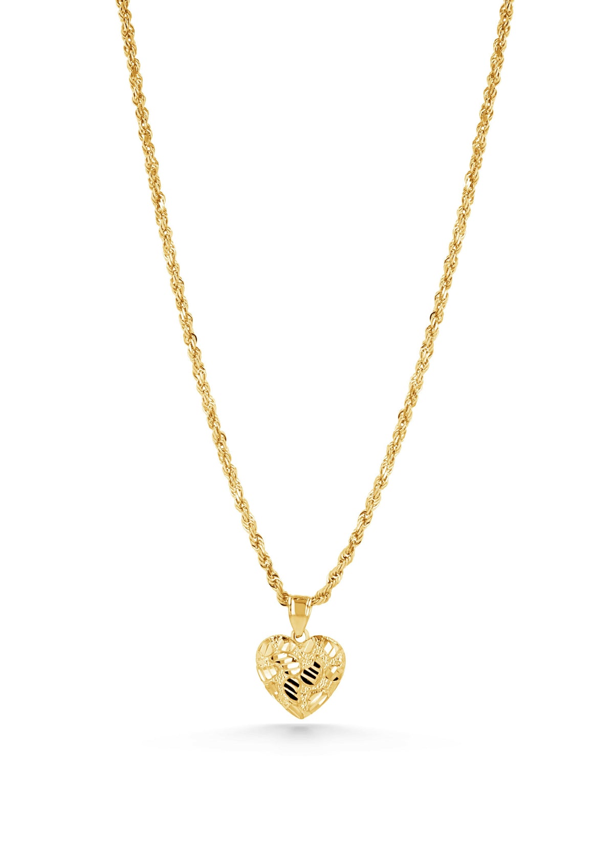 10K Gold Heart Nugget Charm