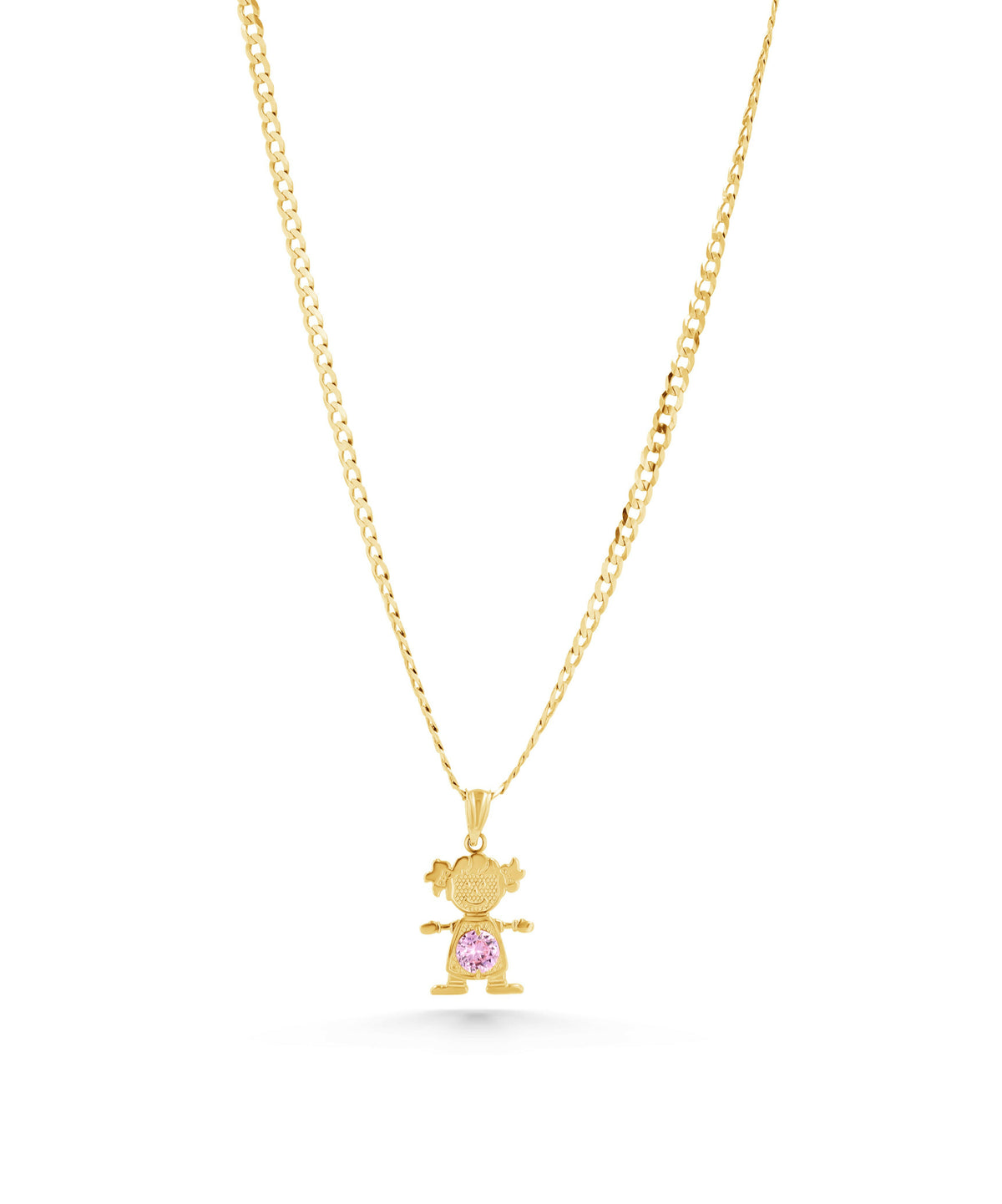 14K Gold Mother's Daughter Birthstone Pendant