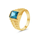 Anillo escalonado de piedra cuadrada