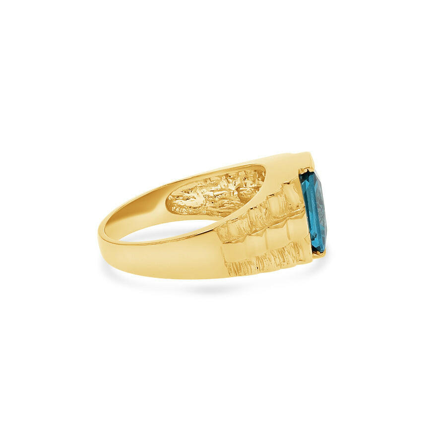 Anillo escalonado de piedra cuadrada