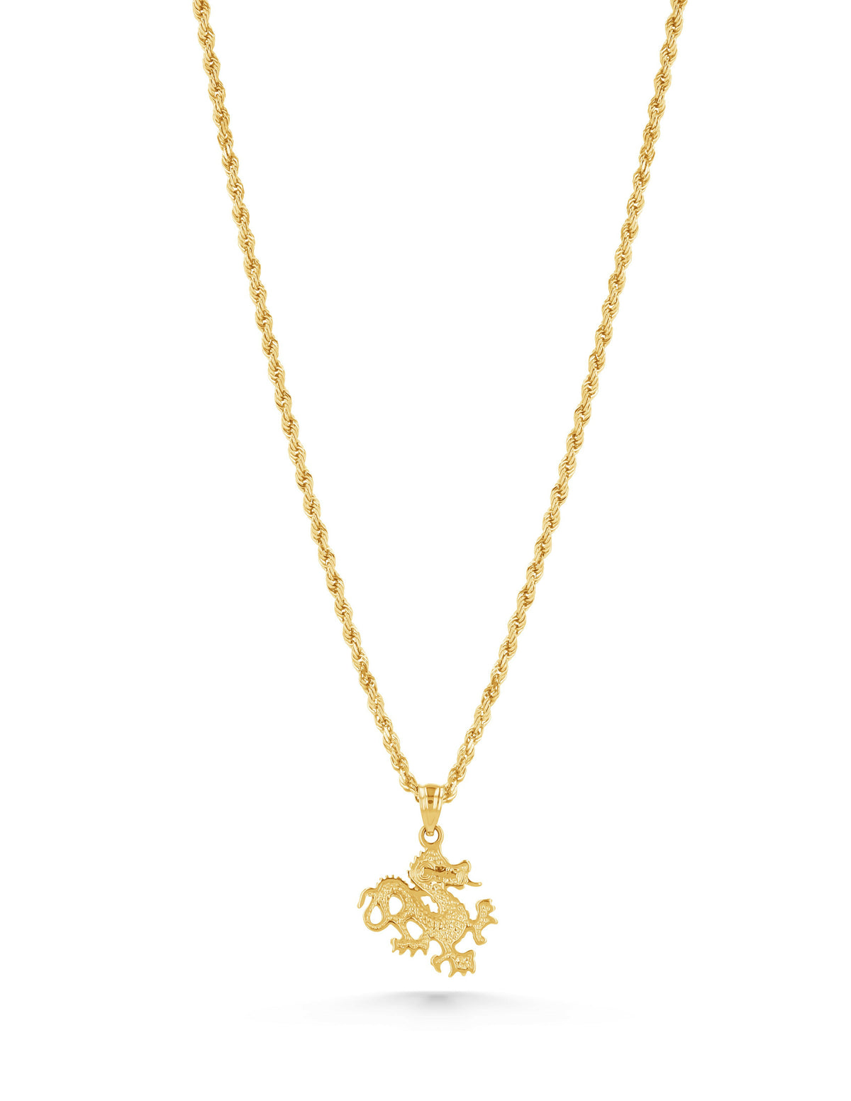 14K Gold Dragon Pendant