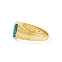 Anillo escalonado de piedra cuadrada