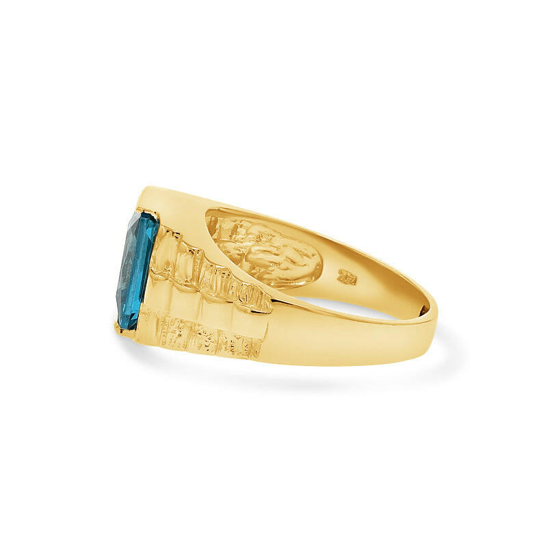 Anillo escalonado de piedra cuadrada