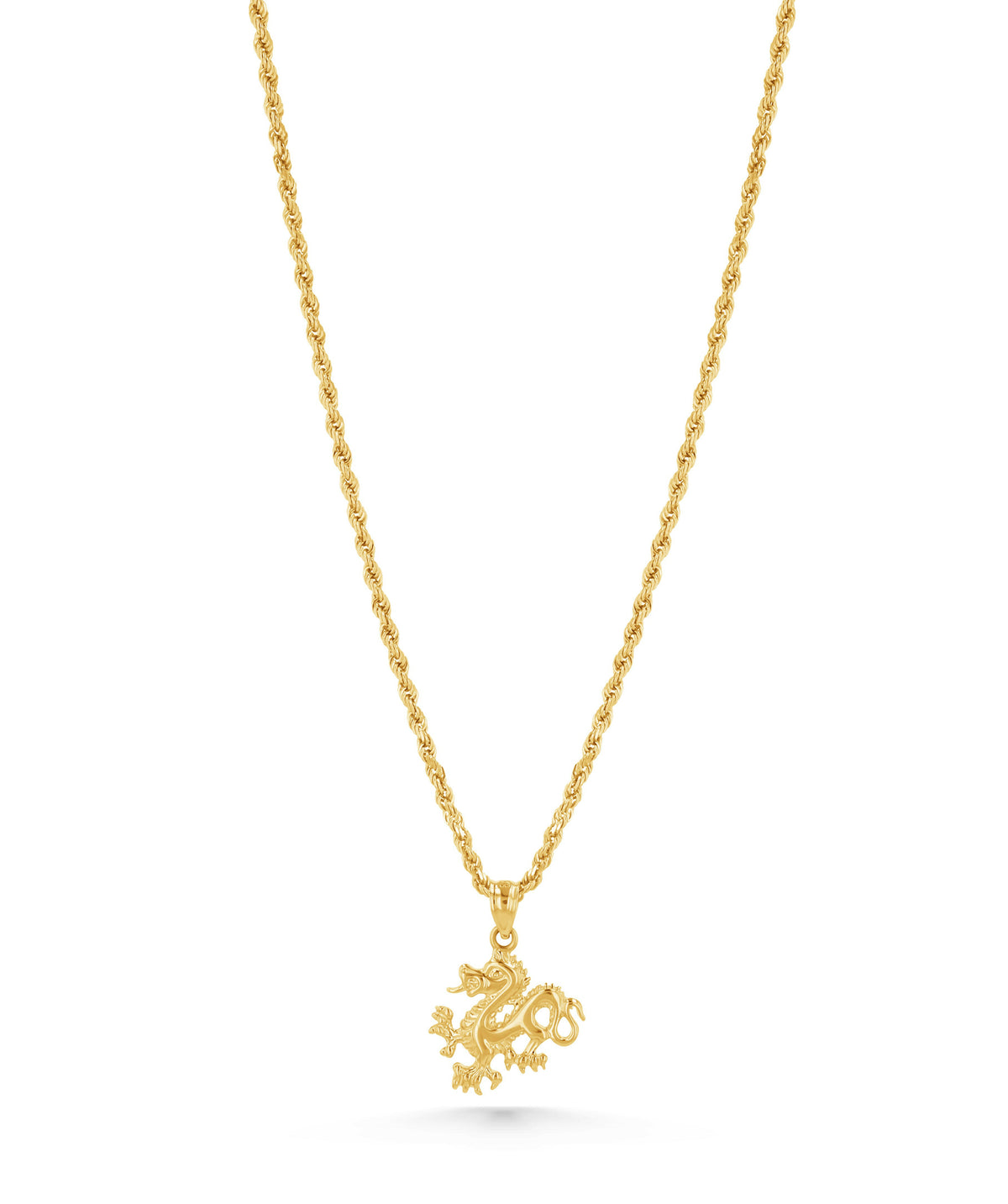 14K Gold Dragon Pendant