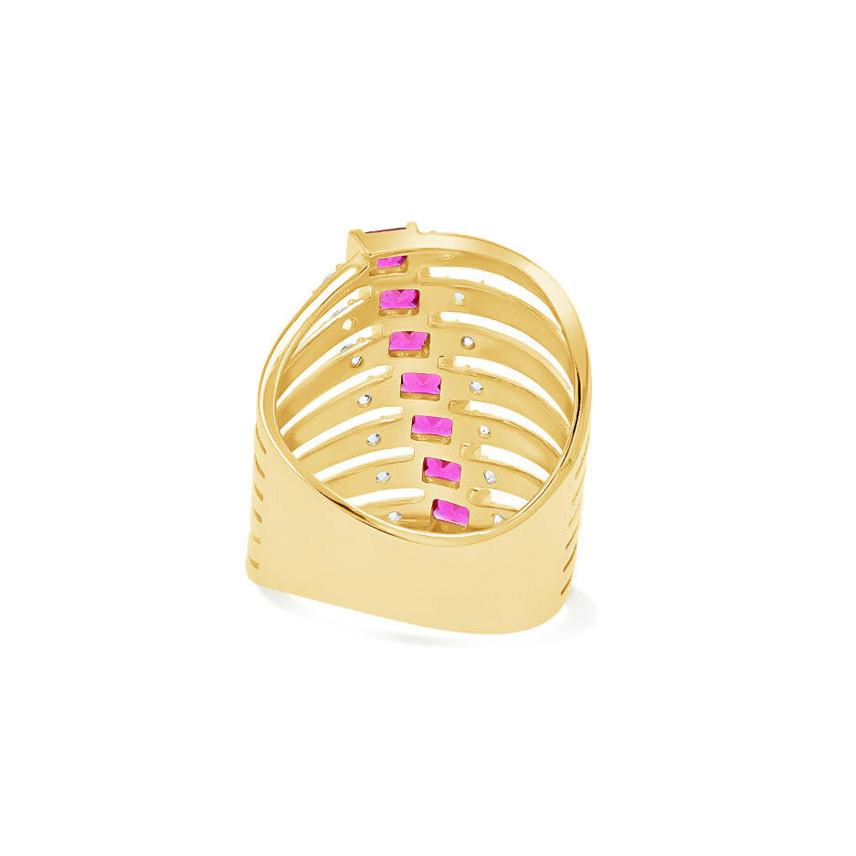 Anillo de cóctel de 7 hijos de la madre