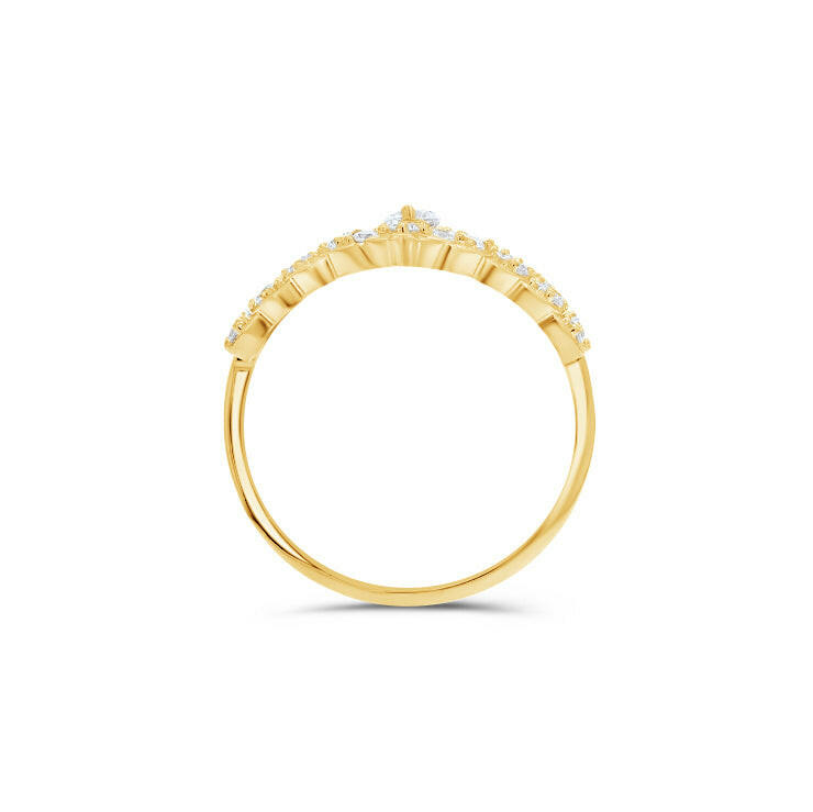 14K Gold Princess Crown Ring