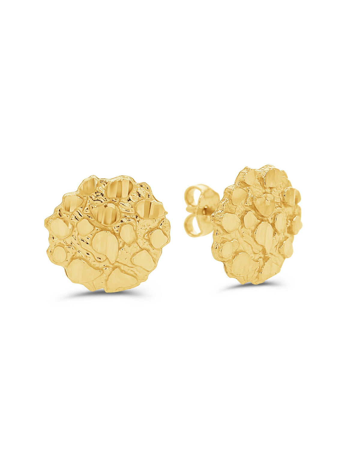 10K Gold Large Nugget Studs