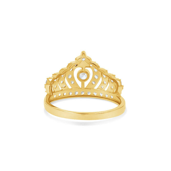 14K Gold Princess Crown Ring