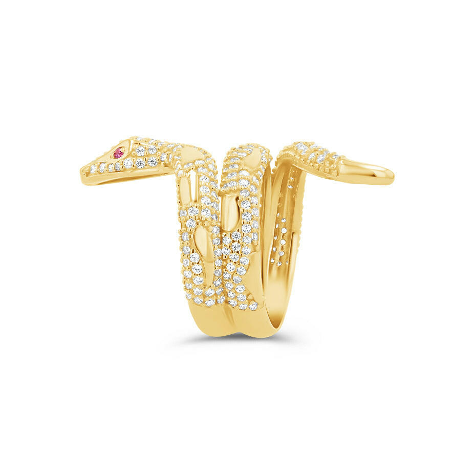 Anillo de serpiente enroscada