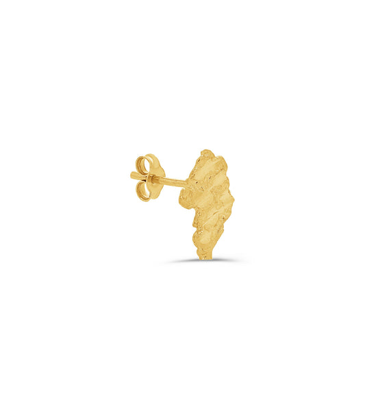 10K Gold Small Africa Nugget Studs