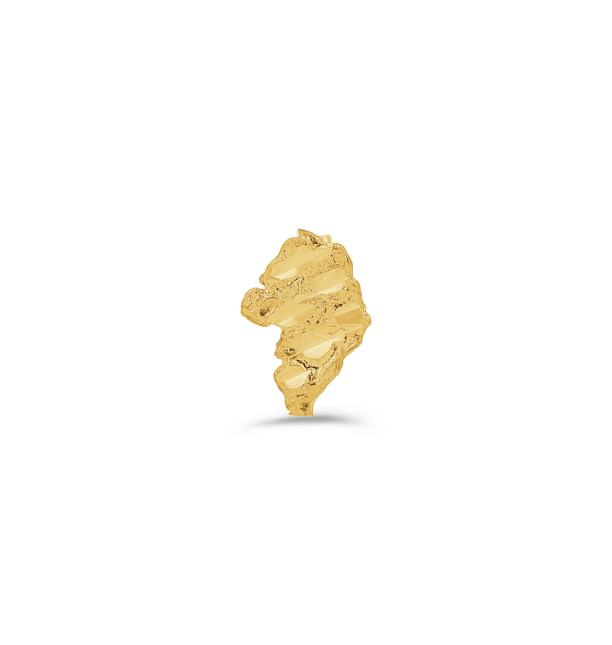 10K Gold Small Africa Nugget Studs