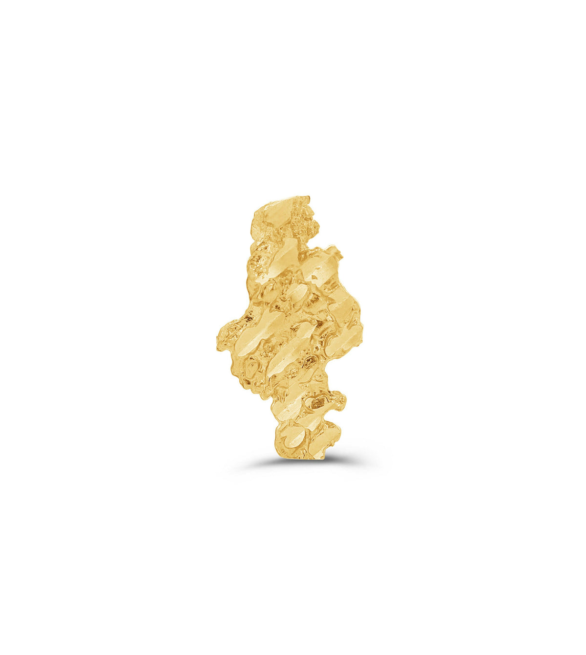 10K Gold Large Africa Nugget Studs