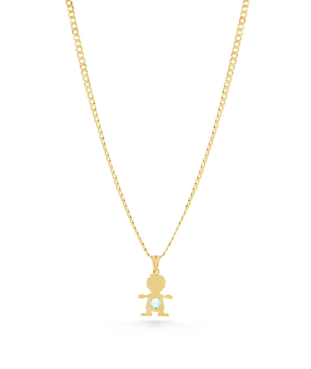 14K Gold Mother's Son Birthstone Pendant