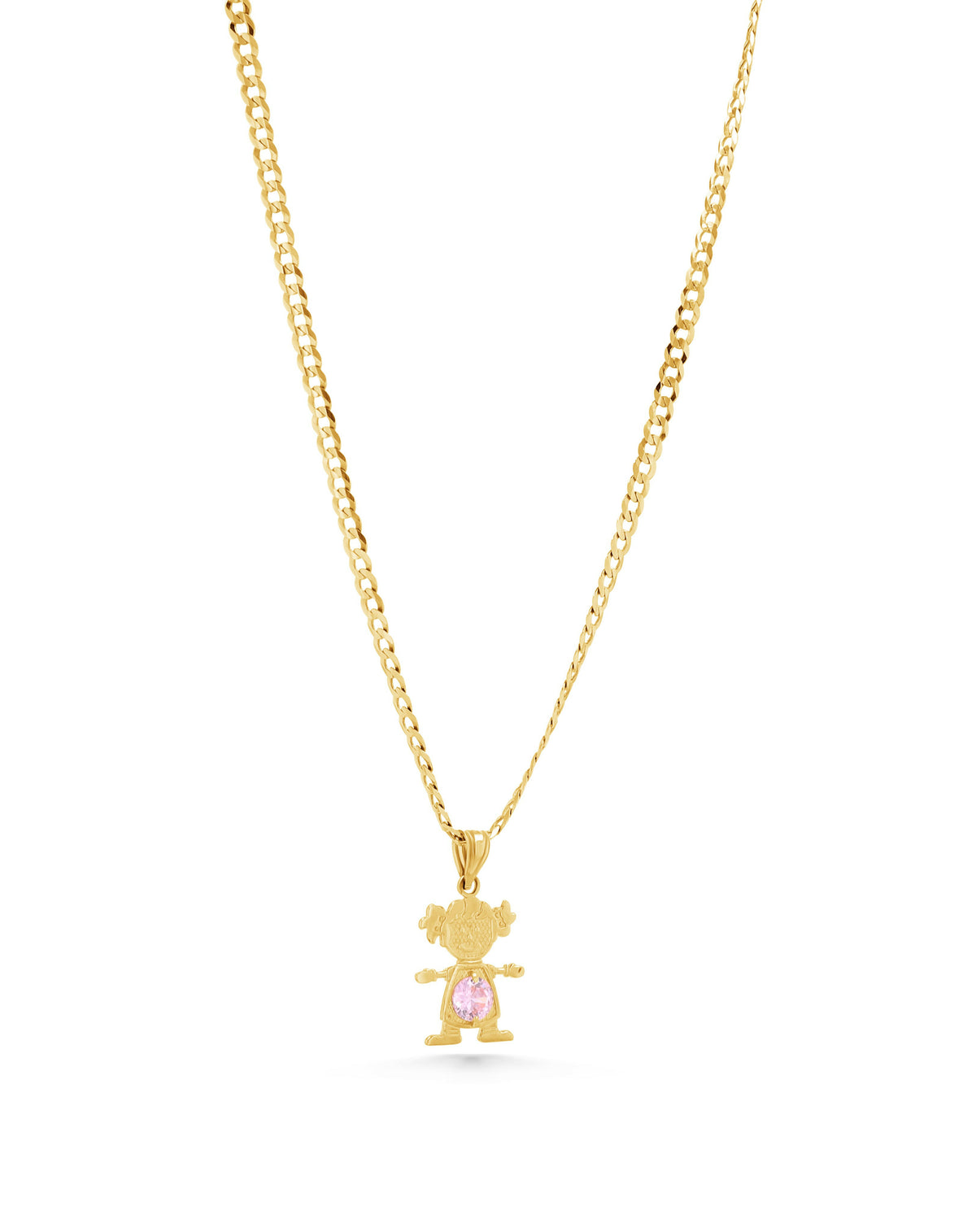 14K Gold Mother's Daughter Birthstone Pendant