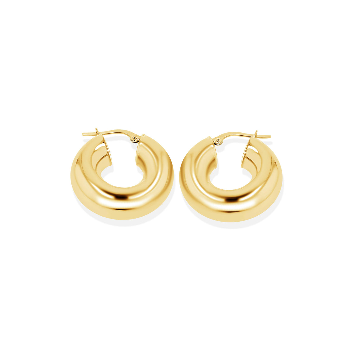 Chunky High Polish Hoop Earrings