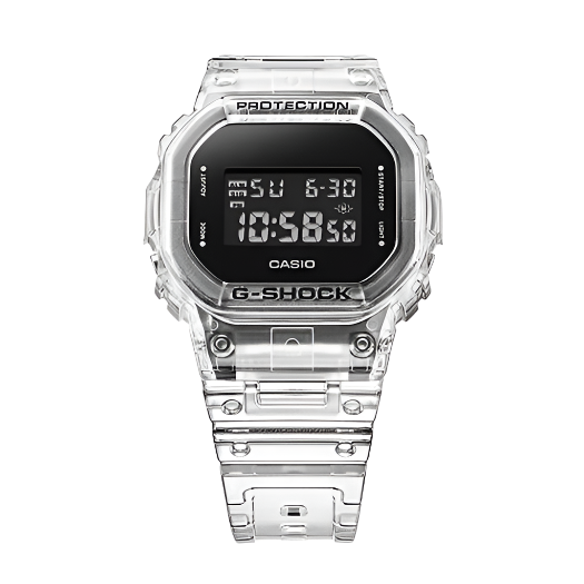 G-Shock Origin "Skeleton" Correa y bisel blancos transparentes