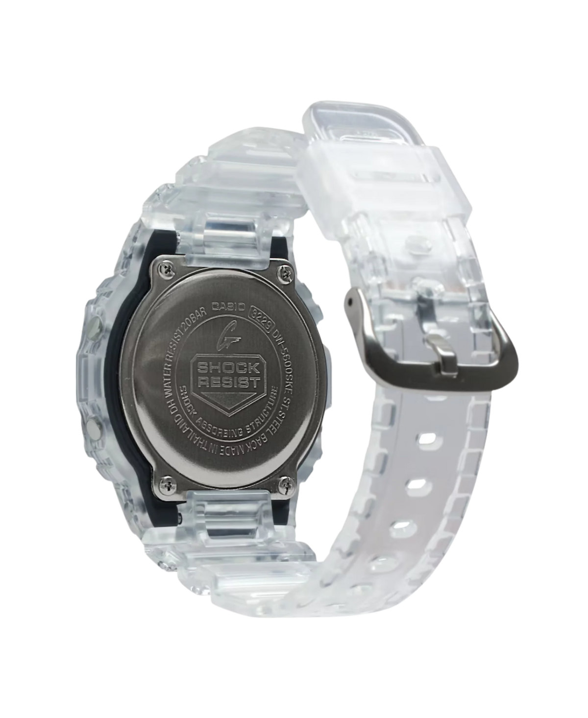G-Shock Origin "Skeleton" Correa y bisel blancos transparentes
