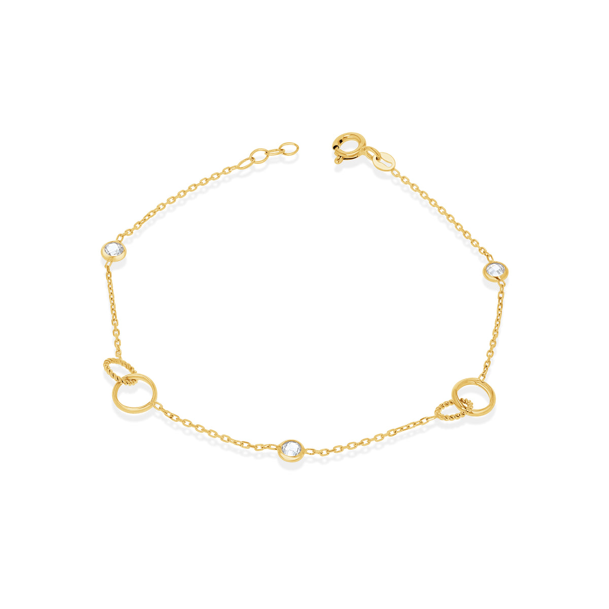 14K Interlaced Love Bracelet