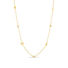 14K Gold Heart & Saturn Choker Necklace