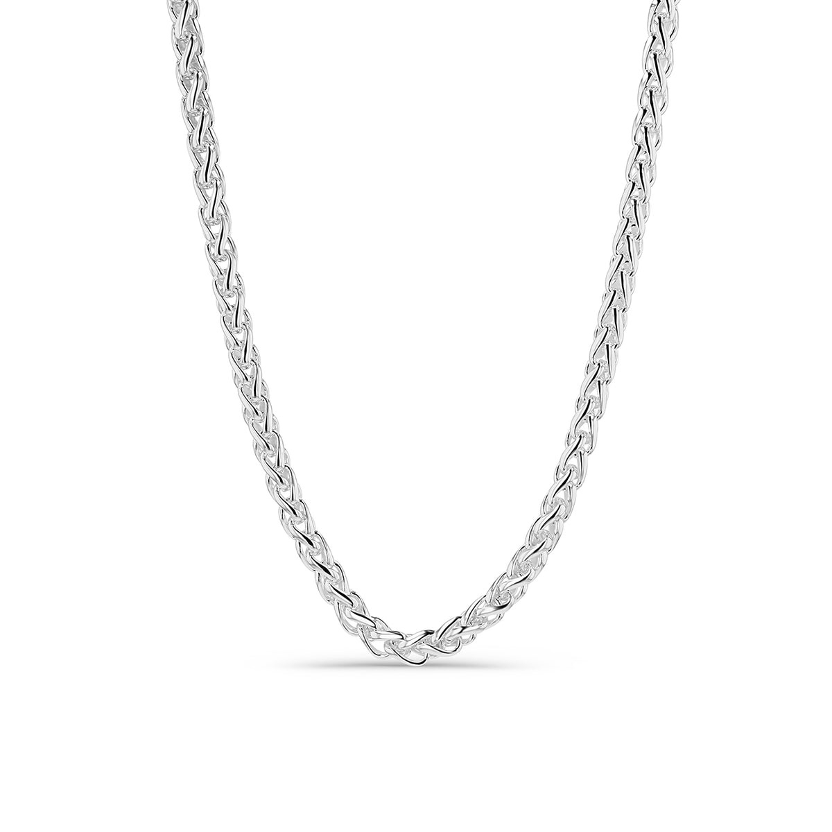 .925 Silver Solid Wheat Chain