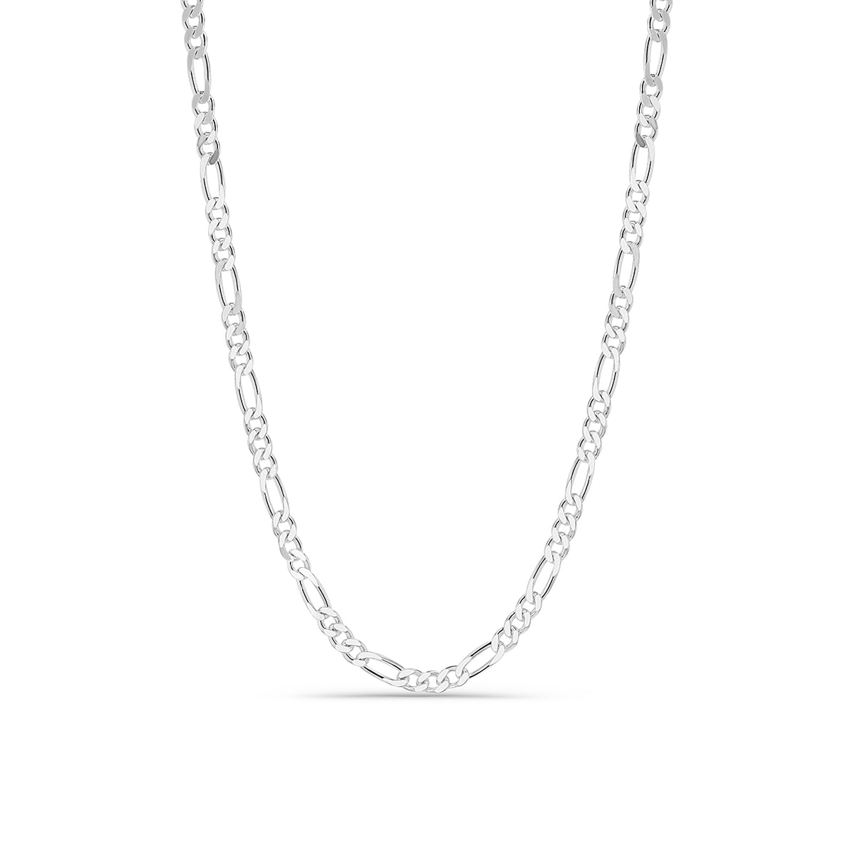 .925 Silver Solid Figaro Chain