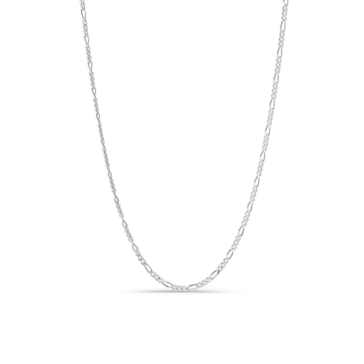 .925 Silver Solid Figaro Chain