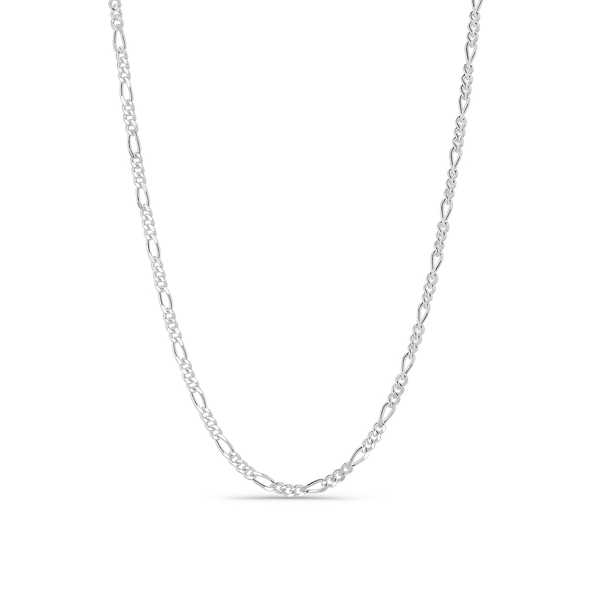 .925 Silver Solid Figaro Chain