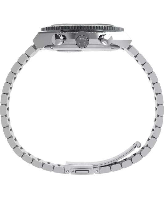 Q Timex Three Time Zone Chronograph
