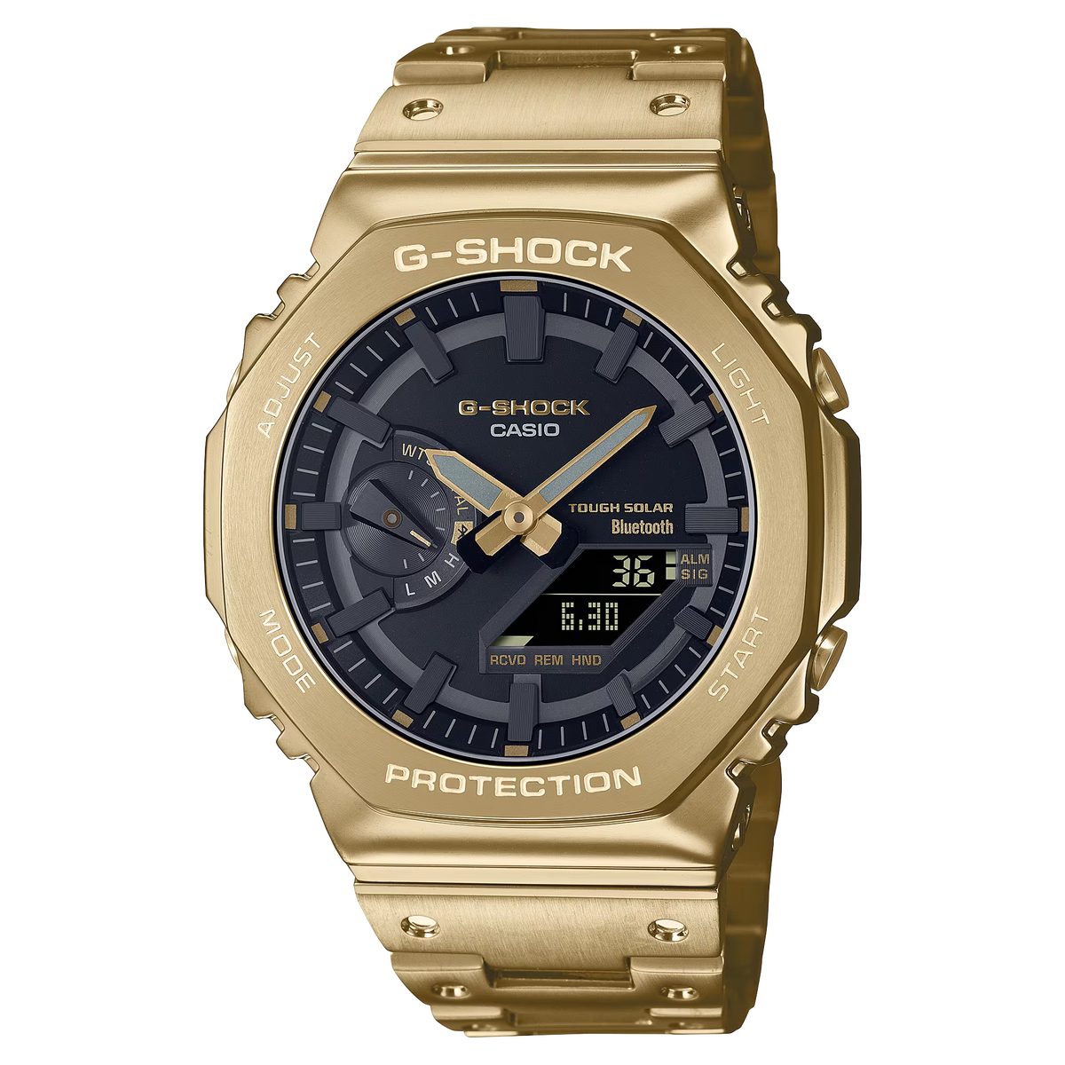 G-Shock G-Carbon Octo Slim Full Metal, Solar, Bluetooth - Gold IP Stainless Steel