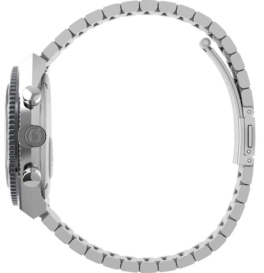 Q Timex Three Time Zone Chronograph