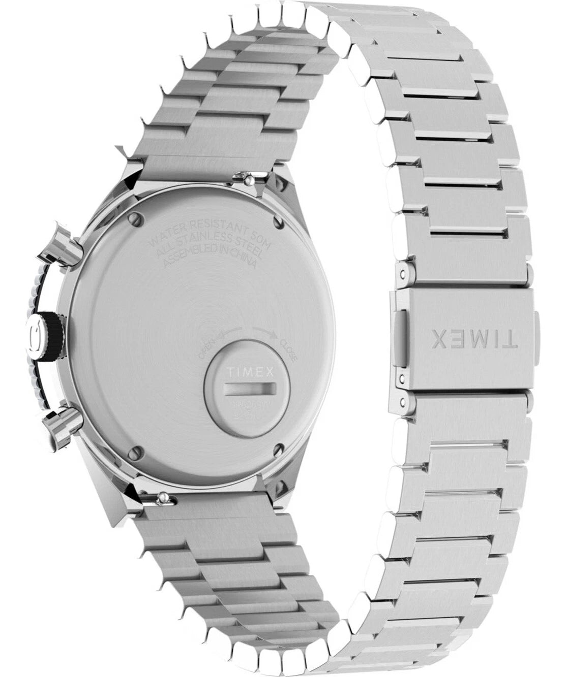 Q Timex Three Time Zone Chronograph
