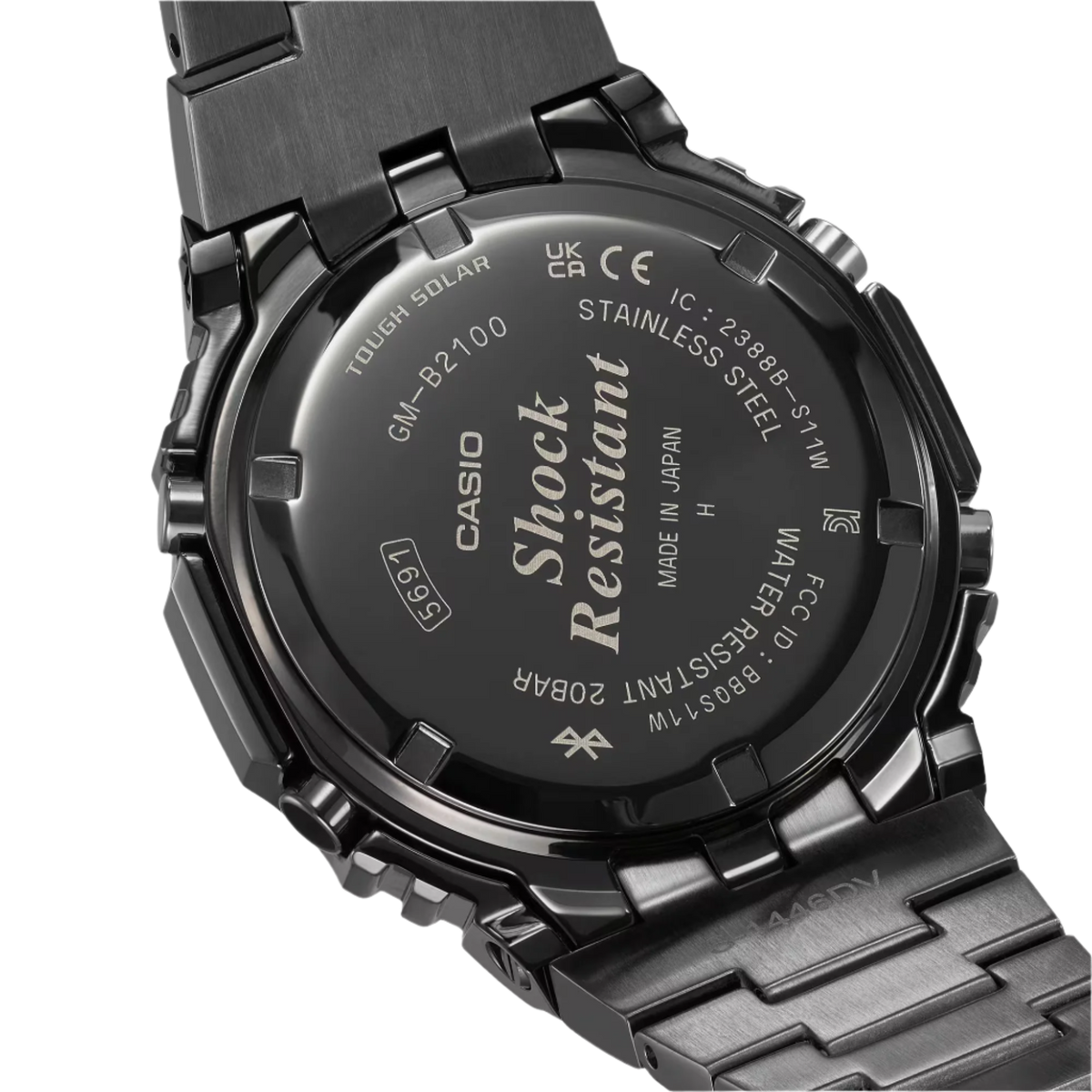G-Shock G-Carbon Octo Slim, totalmente metálico, solar, Bluetooth - Acero inoxidable IP gris oscuro