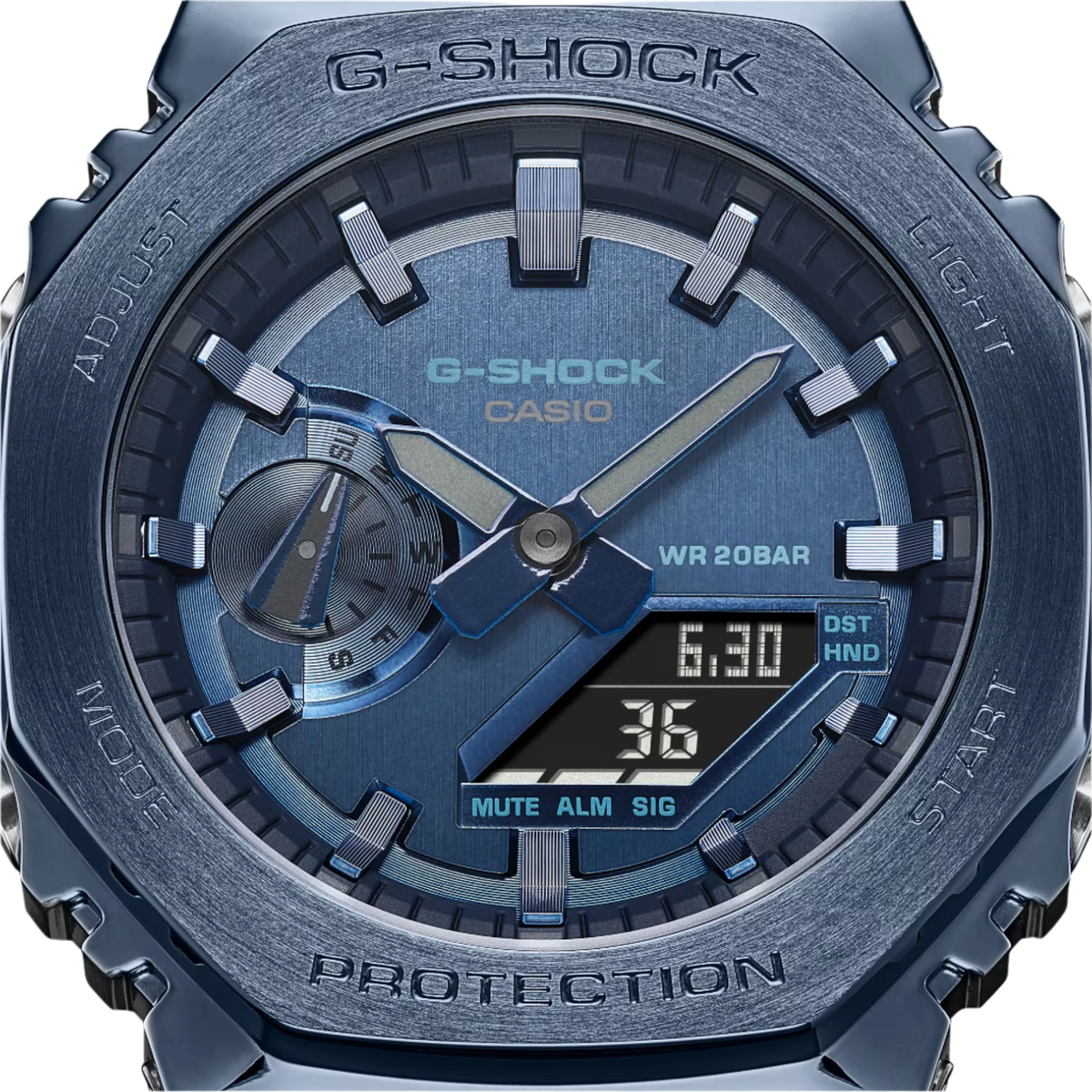 G-Shock G-Carbon Octo Slim con IP azul 